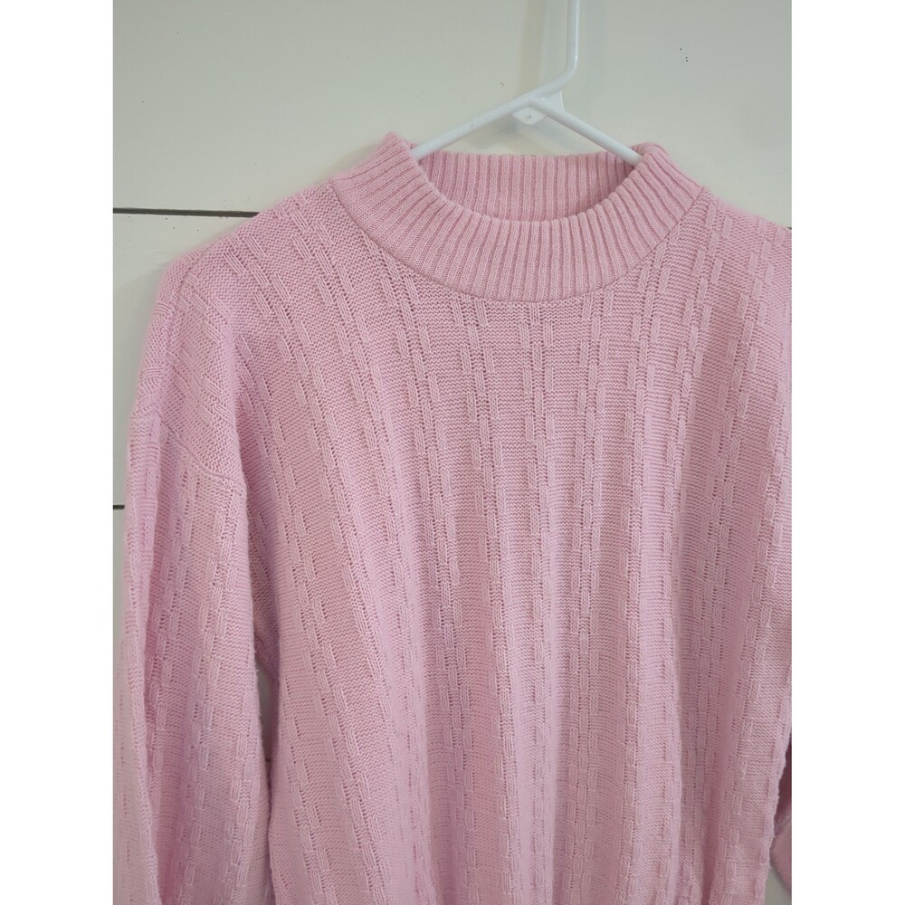 Vintage pink sweater Cheryl made in the USA cottage Grandma